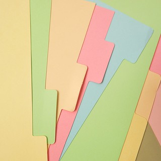 Color índice página 6 anillo carpeta divisor conjunto A5 y A6/separador hoja suelta papel Pastel lindo único (3)
