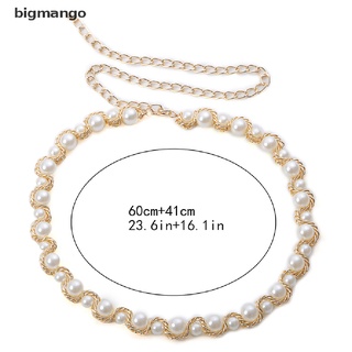 [bigmango] Nueva perla para mujer/joyería/vestido de fiesta/cinturón de perlas/cinturones calientes (8)