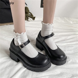 [ZYG] 2021 Otoño Modelos Mary Jane Zapatos Pequeños De Cuero De Las Mujeres Japonesas Tacones Altos Retro Plataforma Oxford WJD
