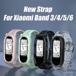 YL🔥Stock listo🔥Xiaomi Mi Band 6 5 4 3 Nfc silicona pulsera glaciar transparente reemplazo pulsera para Xiaomi Band 4 MiBand 5 6 3 muñeca TPU correa transparente