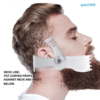 [TERLARIS] peine de barba ajustable multifuncional transparente giratorio plantilla de barba peine para hombres (6)