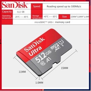 Mini tarjeta de memoria tf flash para teléfono 512gb ultra sandisk micro sd