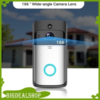 smart home video timbre cámara, 2.4 ghz wifi timbre cámara, resistente a la intemperie, audio bidireccional, 166 gran angular, movimiento pir