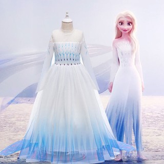 2021 Disney Frozen 2 tul princesa vestido de fiesta Elsa Anna vestidos de niña congelado disfraz cosplay
