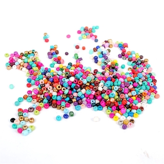 500 pzs cuentas de cristal hechas a mano DIY de Color sólido para hacer joyas pendientes pulseras accesorios borla de aproximadamente 3 mm (8)