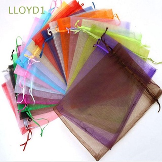 LLOYD1 bolsas de regalo de lujo para fiesta, Organza, dulces, joyas, navidad, 50 unidades, bolsas de embalaje, Multicolor