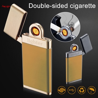 Metal a prueba de viento Altra-delgado electrónico encendedor de carga USB Plasma pulso pipa de cigarro (1)