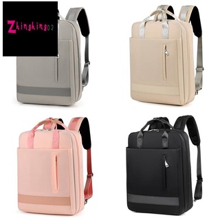 Large Capacity Men Waterproof Nylon Bag Women Laptop Backpack with Charging Port School Bags for Teenage,Pink