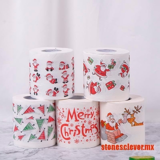 CLEVER Christmas Table Napkin Home Santa Claus Bath Toilet Roll Paper Xmas Decor