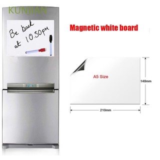 kunjian pizarras blancas nevera imán suministros a5 tamaño magnético pizarra blanca oficina flexible cocina hogar imán tablero/multicolor