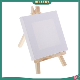 [HELLERY] Mini Lienzo En Blanco 3X3 " Con Caballete 16x9cm Para Pintar Artistas Niños Principiantes (3)