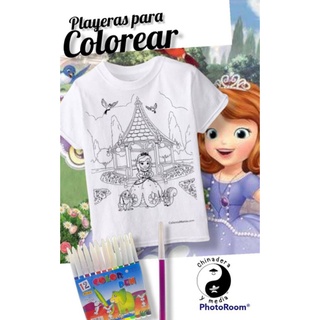 Playera para colorear princesita Sofia (1)