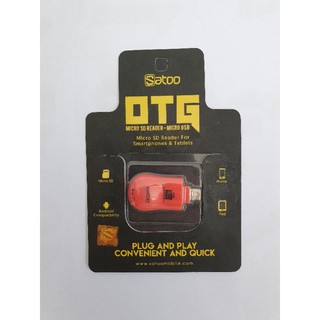 Lector de tarjetas Micro SD a Micro USB Otg Satoo Otg para Android - rojo