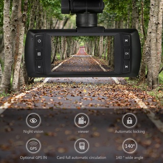 portátil hd 1080p 2.7" lcd 140 gran angular cámara de salpicadero coche videocámara