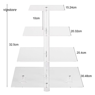 [vip] torre de exhibición de 4 niveles para tartas, disco, ecológico, para bodas (5)
