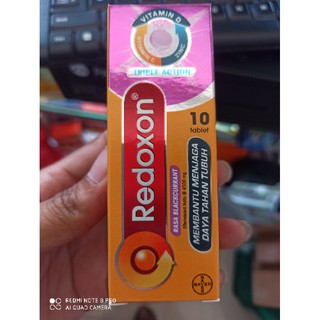 Redoxon efervcent triple figura de acción contiene 10 vitamina c zink vitamina d