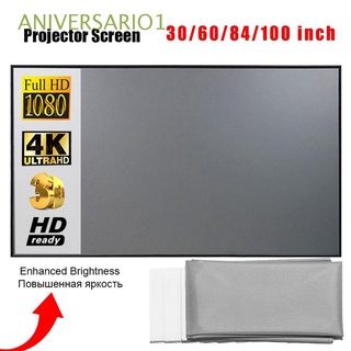 ANIVERSARIO1 High Quality Projector Cloth Portable Projectors Screen Anti-light Screens 3D HD 30/60/84/100/120 inch Home Outdoor Office Simple Reflective Fabric