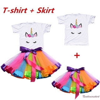 Ropa de niños bebé niña falda para niñas venta bebé niña unicornio vestido niña conjuntos camisas falda cumpleaños trajes ropa para niños (1)