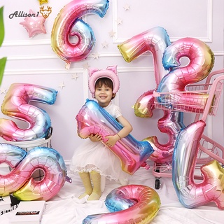 32 pulgadas oro rosa número de aluminio globo boda fiesta de cumpleaños decoración globo