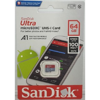 Sandisk Ultra Micro Sd UHS I A1 100MBps 64GB adaptador gratis