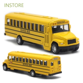 Instore niño juguetes vehículo juguete aleación inercial 1/64 amarillo coche modelo de autobús escolar modelo Multicolor