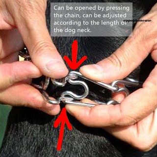aleación ajustable diente grande perro mascota entrenamiento estimular cadena collar choke (5)