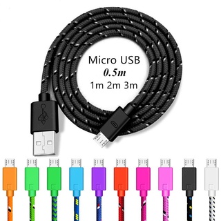 Olnylo 1m/2m/3m Braided Micro USB Cable Data Sync USB