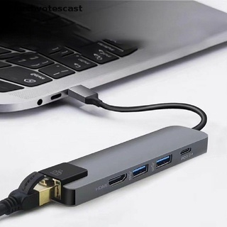 Northvotescast 5 en 1 USB tipo C Hub Hdmi 4K USB C Hub a Gigabit Ethernet Rj45 Lan adaptador NVC nuevo