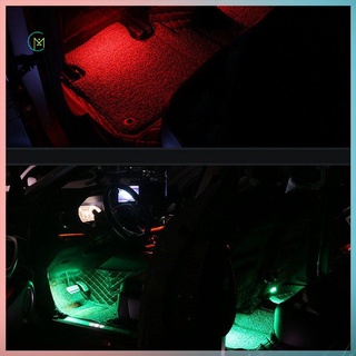 prometion atmósfera luz control de voz automotriz interior luces decorativas atmósfera lámpara 48 led lámpara ambiental led coche pie luz (7)
