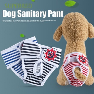3 29 M : Pantalones De Perro Reutilizables Superrojos De Algodón Fisiológico Ropa Interior Corta Para Mascotas Para Perros Masculinos Sanitarios Lavables Pañal menstrual