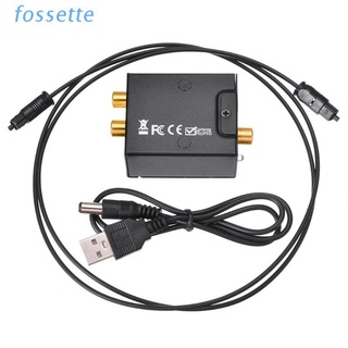 Foss Digital a analógico convertidor de Audio de fibra óptica Coaxial Toslink señal a RCA R/L decodificador de Audio SPDIF ATV DAC amplificador