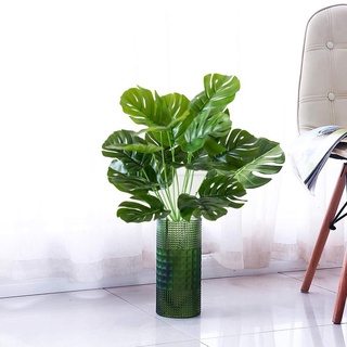49cm 18 cabezas artificiales verdes monstera hojas hogar plantas vivas decoración falsa jardín habitación q2e7