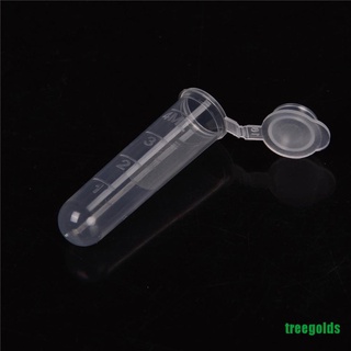 Treegolds 30Pcs 5 ml de plástico centrífugo laboratorio prueba Vial muestra botella con tapa