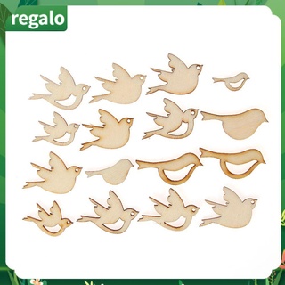 REGALO 50PCS Nuevo Aves forma Decoracion Scrapbooking Embarcaciones de madera Raza DIY Rebanadas Adornos Hecho a mano