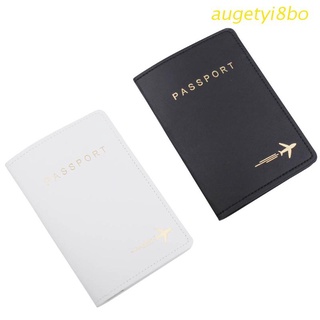 augetyi8bo - funda de piel sintética para pasaporte, multifuncional, para viajes, tarjeta de crédito