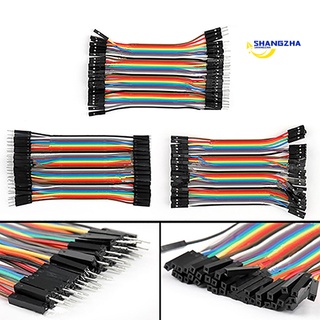 shangzha 40Pcs/Row 10cm M-M M-F F-F Dupont Wires Jumper Cables for Arduino Breadboard