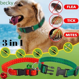 BECKY Safety Dog Collar Adjustable Pet Suppies Neck Strap Kill Insect Mosquitoes Nylon Outdoor Insecticidal Effective Anti Flea Mite Tick/Multicolor