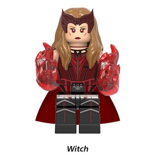 Nueva llegada Super Heroes Lego Scarlet Witch Minifigures,Wanda visión Minifigurines juguetes para niños regalo