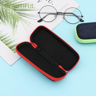 BEAUTIFUL Nuevo Estuche para anteojos Duro Eyewear protector Spectacle case Portable Tela de mezclilla|Moda Bolsa bolsa Gafas de sol caja/Multicolor