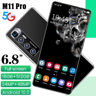M11 Pro pulgadas pantalla completa 16GB RAM+512GB ROM 10 Core Dual Card Dual Standby reconocimiento facial 5G LET teléfono móvil