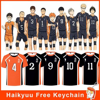 stadays haikyuu!! camisetas de anime cosplay karasuno escuela secundaria voleibol camiseta hinata shoyo haikyu camiseta disfraz de halloween