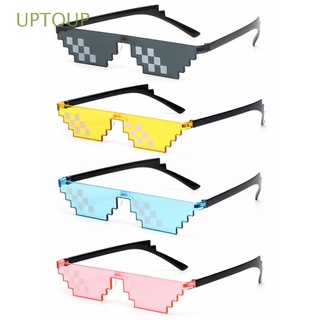 uptoup retro thug life gafas de sol regalo gamer robot gafas de sol mosaico pixel gafas de sol cumpleaños/fiesta moda hombres y mujeres cosplay favores