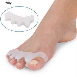 [filly] 1 par de separadores de dedos del pie de gel ortopédicos alinean los dedos correctos superpuestos czb