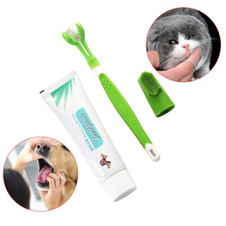Juego De cepillo De dientes Para mascotas/crema Dental/Cuidado De los Dedos Para perros/Gatos