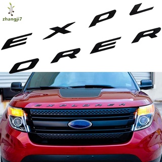 3D Letras ABS Frontal Campana Emblema Explorer Deporte Pegatinas Para Ford 2011-2020 (Negro Mate) (1)