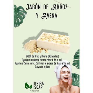 jabón de Arroz y Avena (Aclarante)