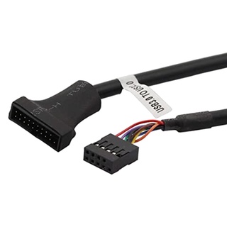 Shas Cable adaptador USB 3.0 a USB 2.0 adaptador de 20 pines USB3.0 macho a 9 pines (3)