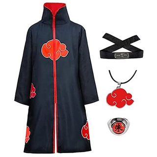Akatsuki Capa Itachi Niños Naruto Cosplay Disfraces Túnica De Halloween Disfraz Con Diadema R (1)