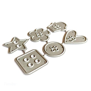 timiby troqueles de corte de metal de 6 piezas de botón combinación conjunto de relieve troqueles de acero al carbono cuchillo molde scrapbooking diy adornos
