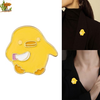 baya1 creativo ropa solapa pin moda animal broche esmalte pins lindo mochila accesorios metal insignia de dibujos animados pato amarillo